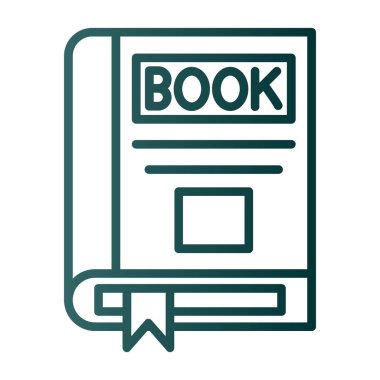 Kitap satırı simgesi, vektör çizim 