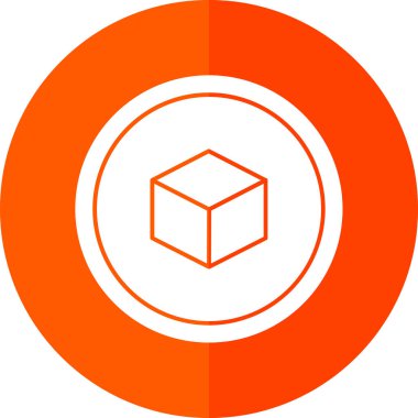 Küp simgesi, vektör illüstrasyon tasarımı