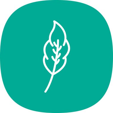 Yaprak. Web simgesi basit illüstrasyon 