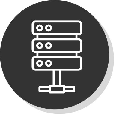 sunucu simgesi, vektör illüstrasyonu basit tasarım