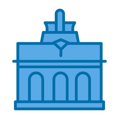 Bina. Web simgesi basit illüstrasyon