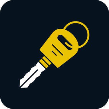 Araba anahtarı. Web simgesi basit illüstrasyon              