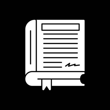 Kitap satırı simgesi, vektör çizim 