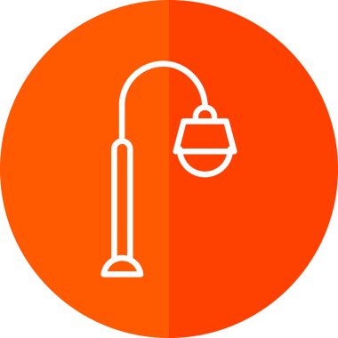 Sokak lambası simgesinin vektör illüstrasyonu 