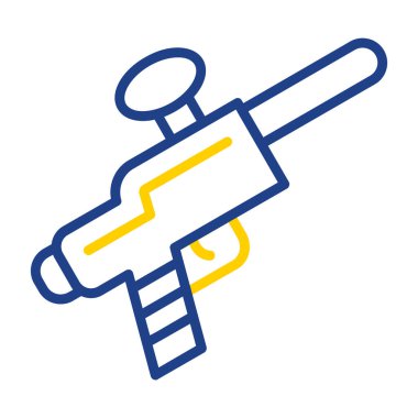 Paintball tabancası simgesi, vektör illüstrasyonu 