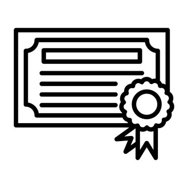rozet sertifikası ikon vektör çizimi çizimi