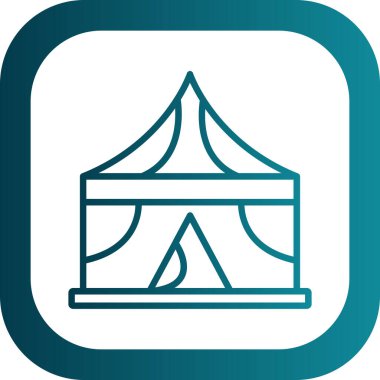 çadır simgesi vektör illüstrasyonu