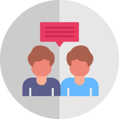 Konuşma yap. Web simgesi basit illüstrasyon