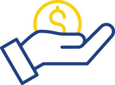 Sikkeler vektör düz simgesi