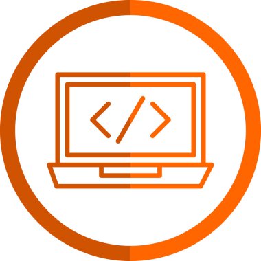 Kodlama simgesinin vektör illüstrasyonu 