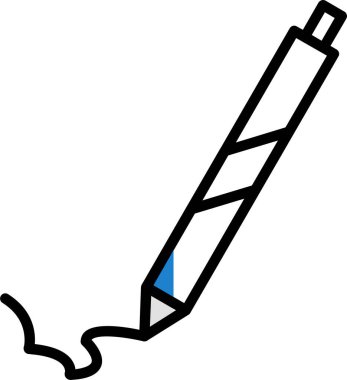 Kalem ağ simgesi, basit vektör illüstrasyonu