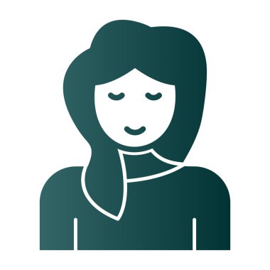 kız simgesi, vektör illüstrasyonu 