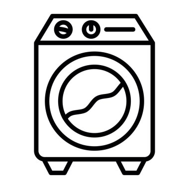 Bir çamaşır makinesinin vektör çizimi
