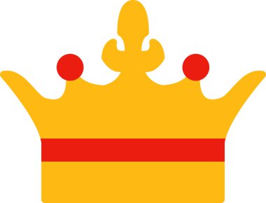 Crown simge vektörü beyaz arkaplanda izole edildi