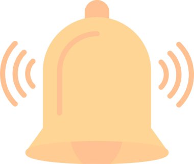 Tek izole çan simgesinin vektör illüstrasyonu 