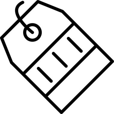 Kırmızı Etiket simgesinin vektör illüstrasyonu