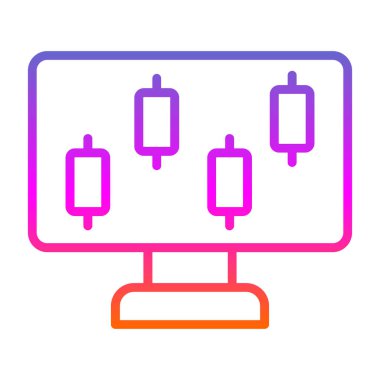 ekran simge vektör çizim 