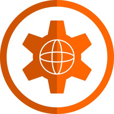 dişli düz vektör simgesi