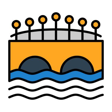 su dolu simge vektör tasarımı