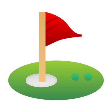 Golf simgesinin vektör illüstrasyonu 