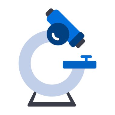 mikroskop simgesi, vektör illüstrasyonu basit tasarım