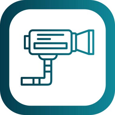 CCTV kamera simgesi, vektör illüstrasyonu