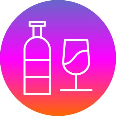 Şarap kadehi simgesinin vektör illüstrasyonu