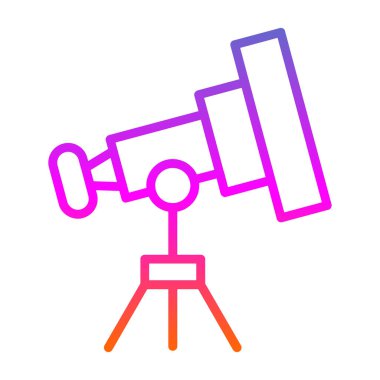 Teleskop. Web simgesi basit illüstrasyon