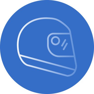 Bir kask simgesinin vektör illüstrasyonu