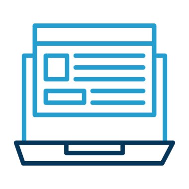 Web sitesi vektör düz simgesi 