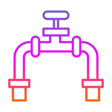 Boru simgesi, vektör illüstrasyonu basit tasarım