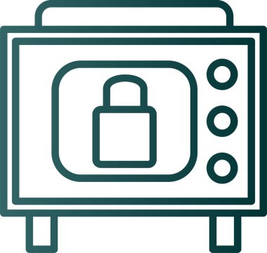 güvenlik güvenli simgesi illüstrasyonu 