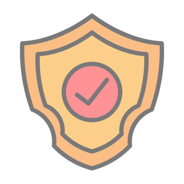 kalkan simgesi, vektör illüstrasyonu basit tasarım