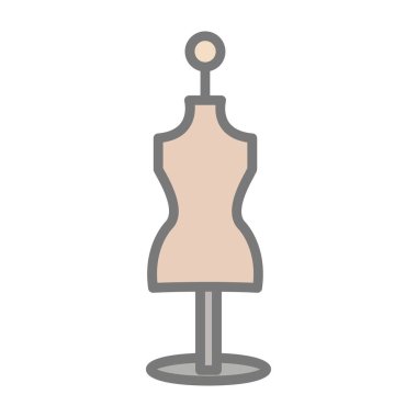 Manken düz vektör simgesi