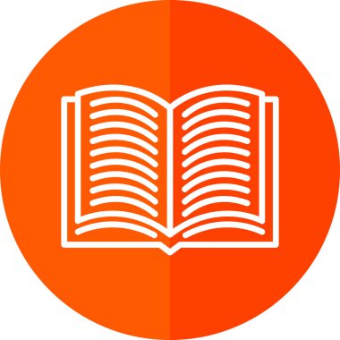 Kitap satırı simgesi, vektör çizim 