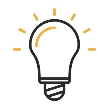 ampul düz simgesi, vektör illüstrasyonu