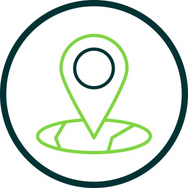 harita işaretleyici simgesi, vektör illüstrasyonu basit tasarım