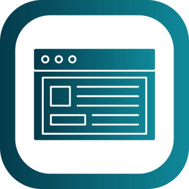 Web sayfası. Web simgesi basit illüstrasyon