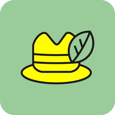 Şapka simgesinin vektör illüstrasyonu