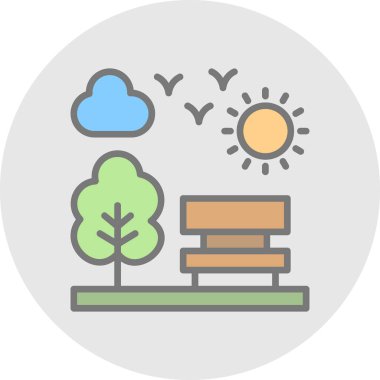 Ağaç simgesinin vektör illüstrasyonu