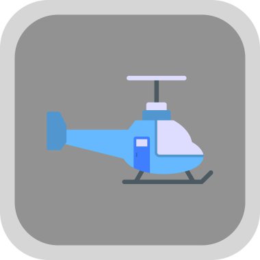 Helikopter. Web simgesi basit illüstrasyon
