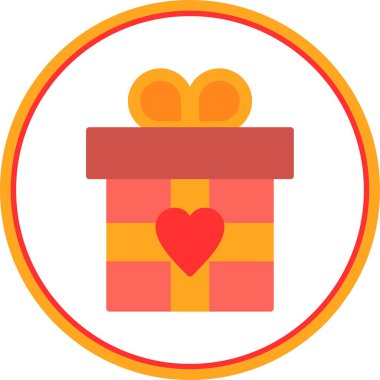 kutu hediye simgesi düz biçimli 