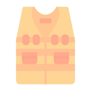 Kurşun geçirmez yelek simgesi, vektör illüstrasyonu 