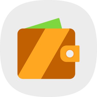 wallet icon, vector illustration simple design