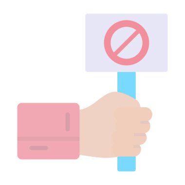 Düz vektör simgesini protesto et