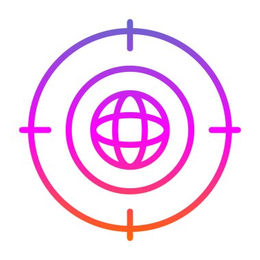 Hedef simgenin vektör illüstrasyonu