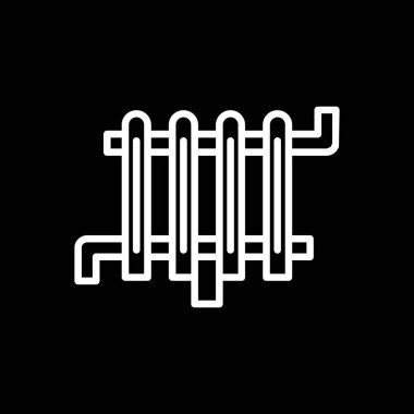 radyatör ağ simgesi, vektör illüstrasyonu