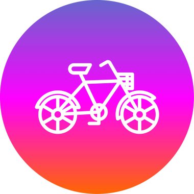 bisiklet düz simgesi, vektör illüstrasyonu