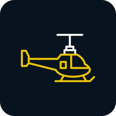 Helikopter. Web simgesi basit illüstrasyon