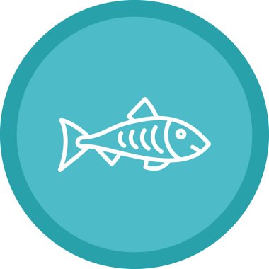 Somon balığı. Web simgesi basit illüstrasyon            